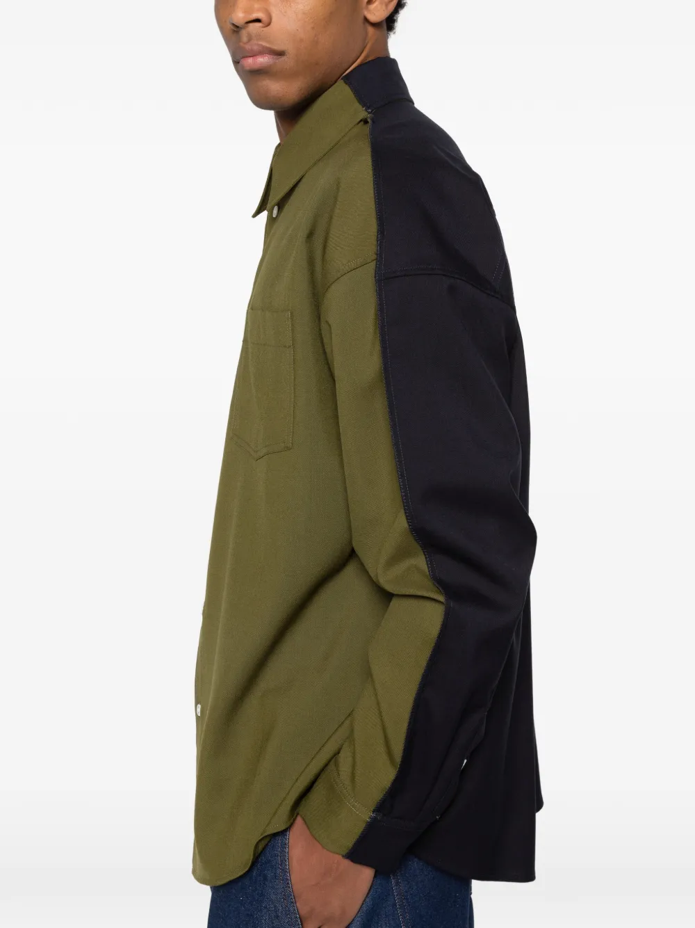 Marni Overhemd met colourblocking Groen