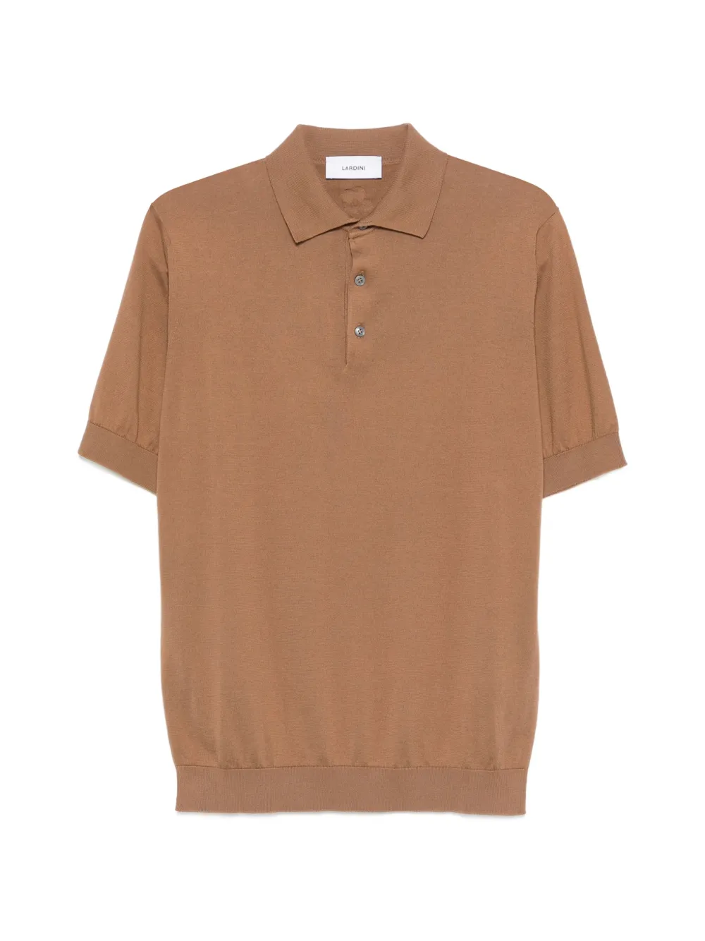 Lardini button short-sleeve polo shirt - Marrone