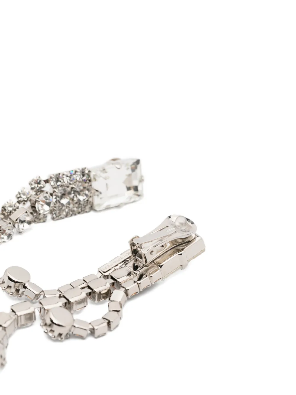  Alessandra Rich Crystal Embellished Earrings - Silver 