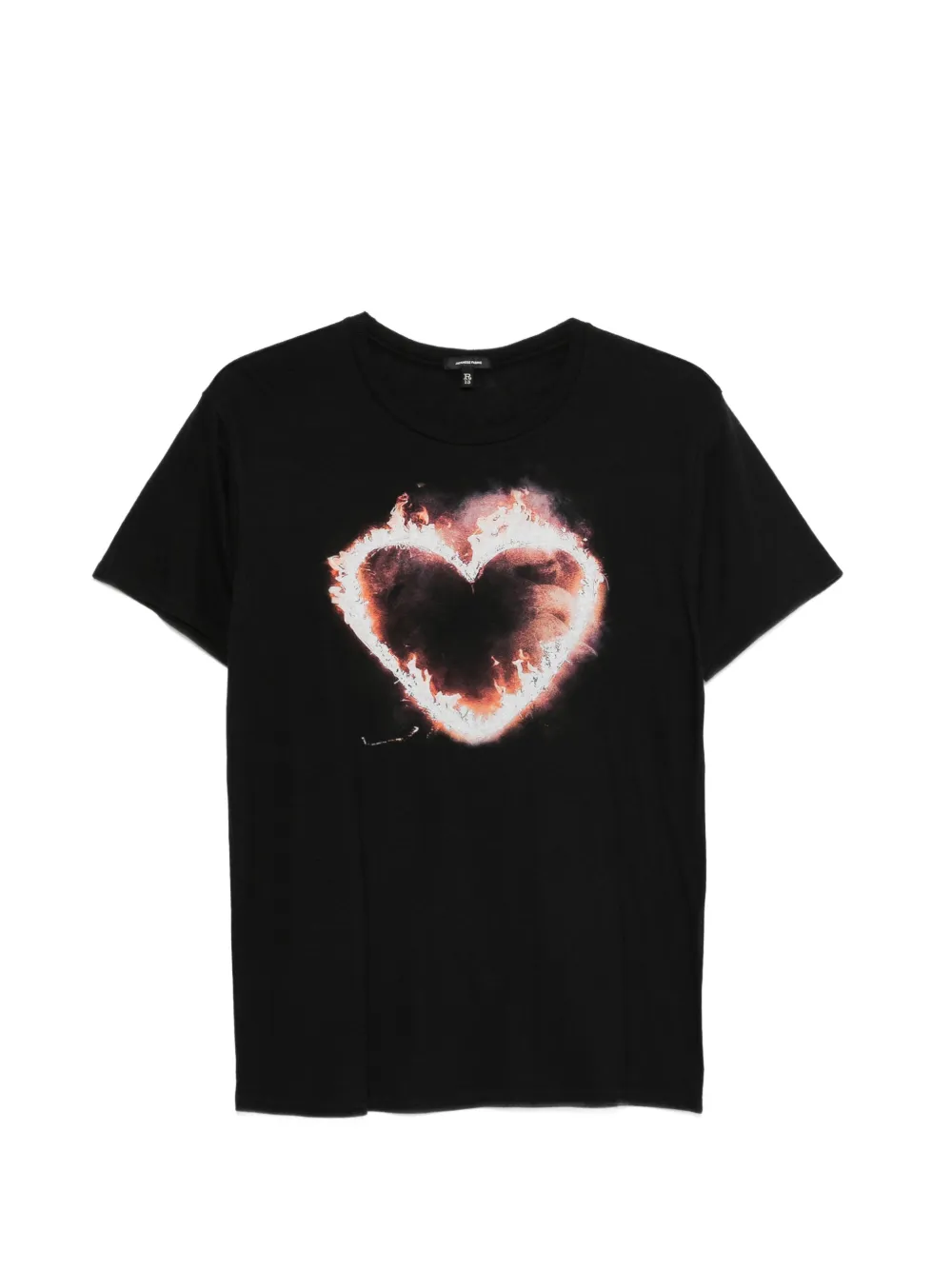 R13 Flaming Heart T-shirt - Nero