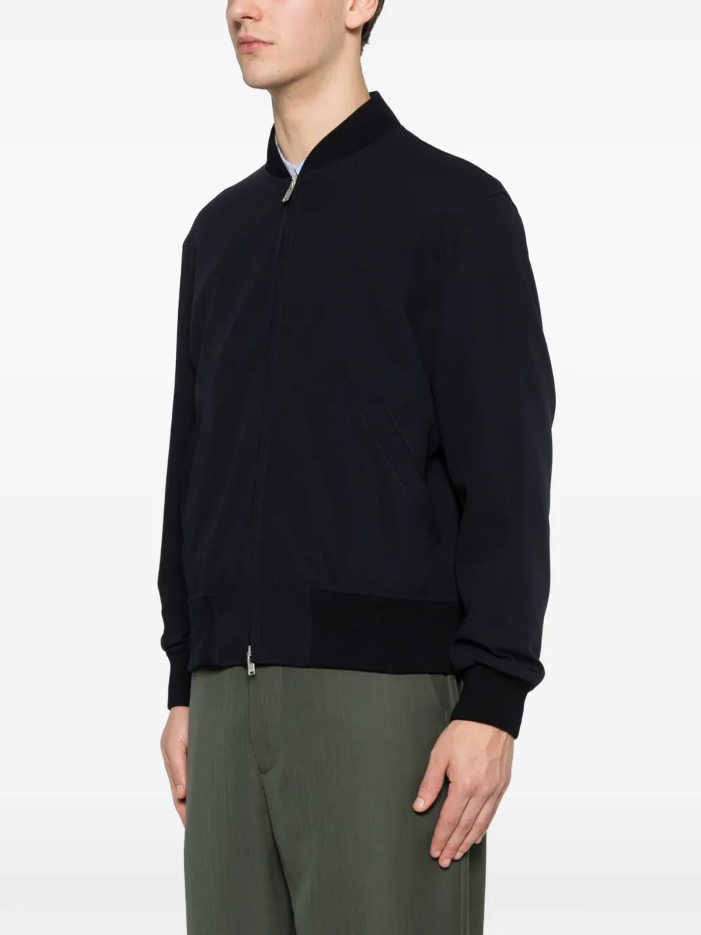  Lardini Zip-up Bomber Jacket - Blue 
