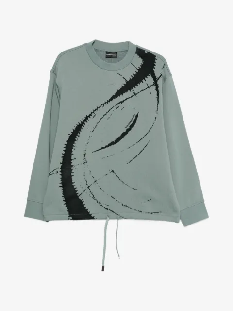 Emporio Armani sweat imprimé à lien de resserrage