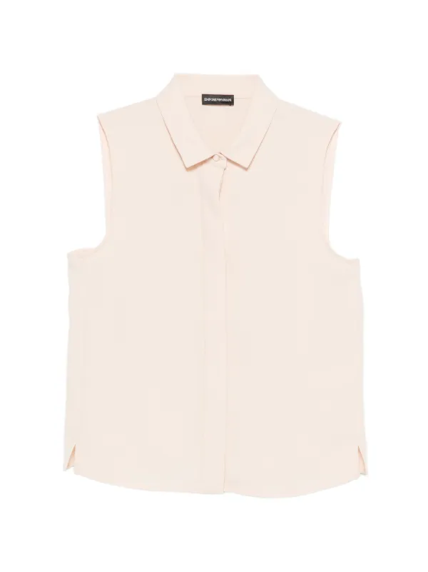 Emporio Armani Sleeveless Shirt in Neutrals