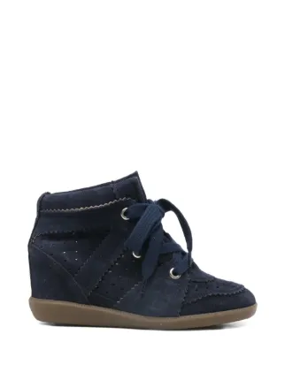 ISABEL MARANT Bobby lace-up Sneakers | Blue | FARFETCH