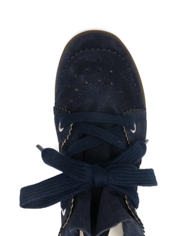 ISABEL MARANT Bobby lace-up Sneakers | Blue | FARFETCH