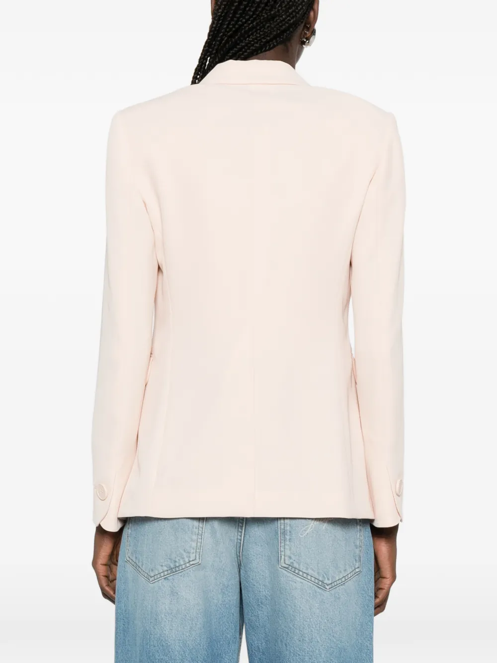 Emporio Armani Blazer met enkele rij knopen Roze