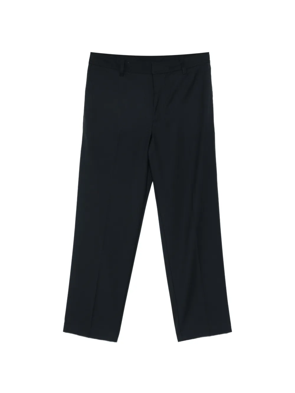 Emporio Armani logo detail wool trousers - Nero
