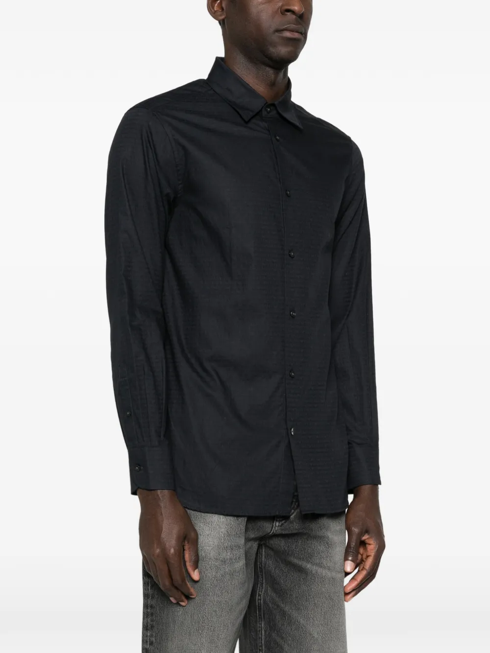 Emporio Armani Overhemd Zwart