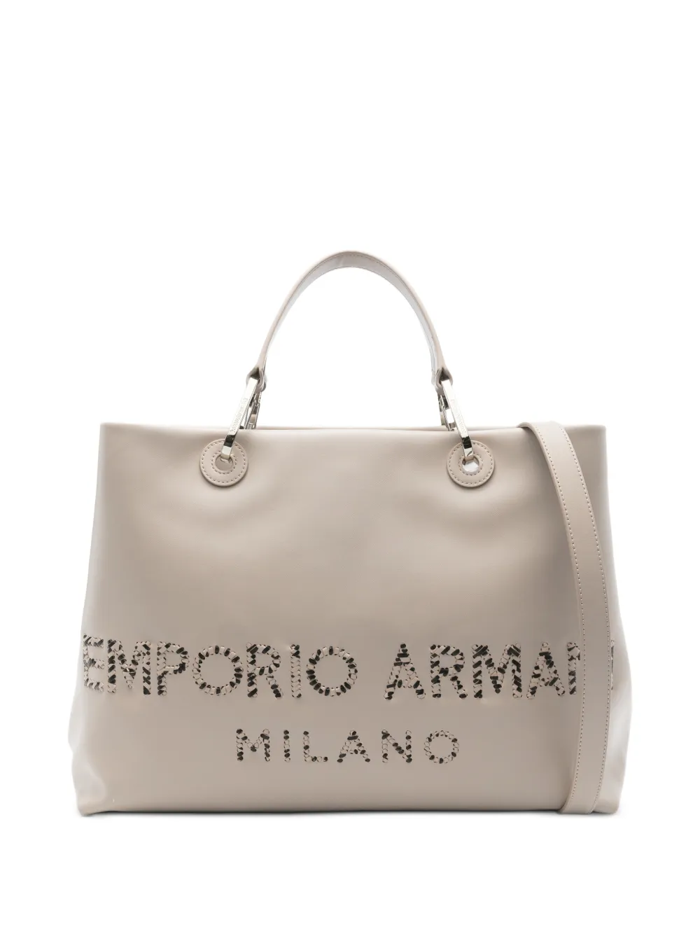Emporio Armani logo tote bag - Toni neutri