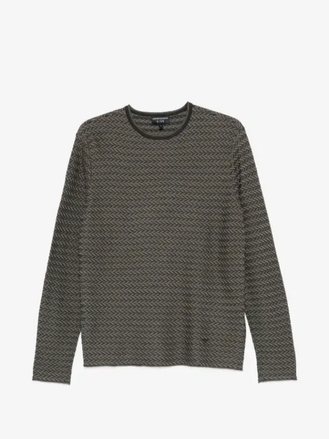 Emporio Armani patterned round-neck sweater