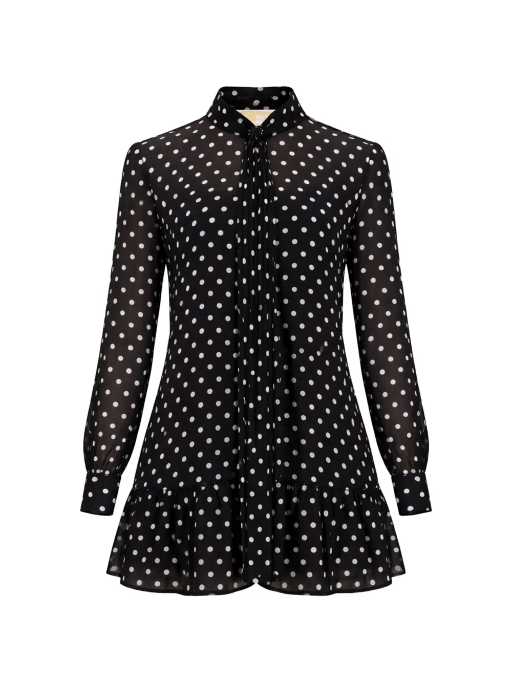 Michael Michael Kors polka-dot ruffled mini dress - Nero