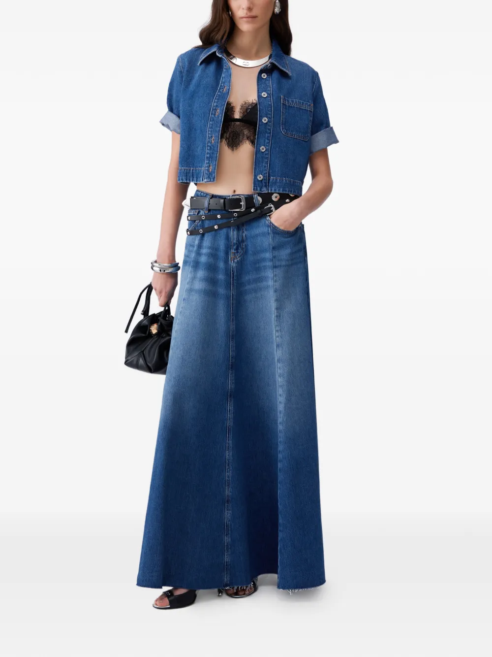 Liu Jo Button Denim Shirt - Blue 