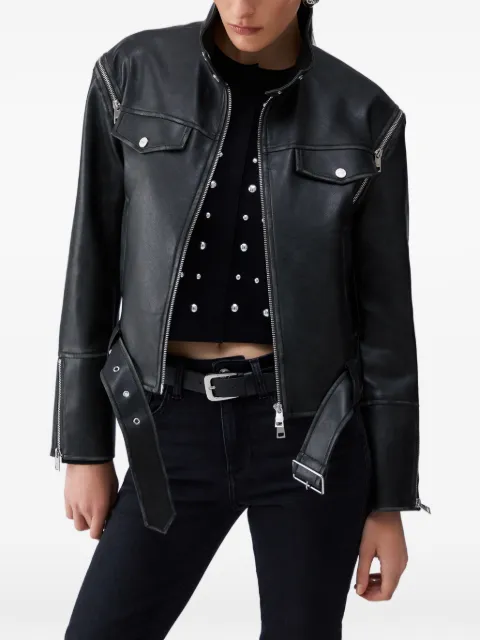 LIU JO detachable-sleeve belted jacket