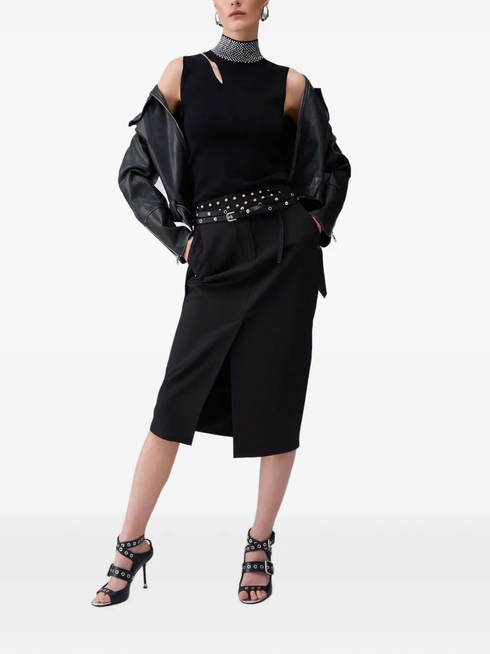 LIU JO Mini-rok met studs Zwart