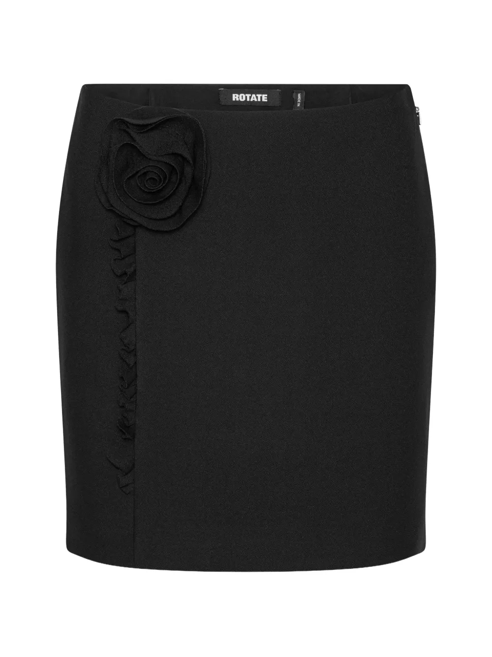 ROTATE BIRGER CHRISTENSEN crepe flower mini skirt - Nero