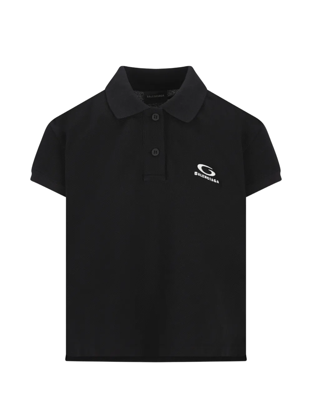 Balenciaga logo-embroidery polo shirt - Nero