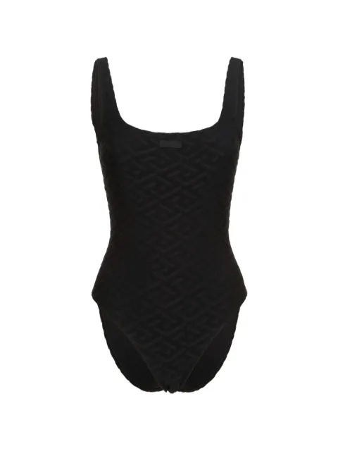 Versace badedragt med firkantet hals og logomønster