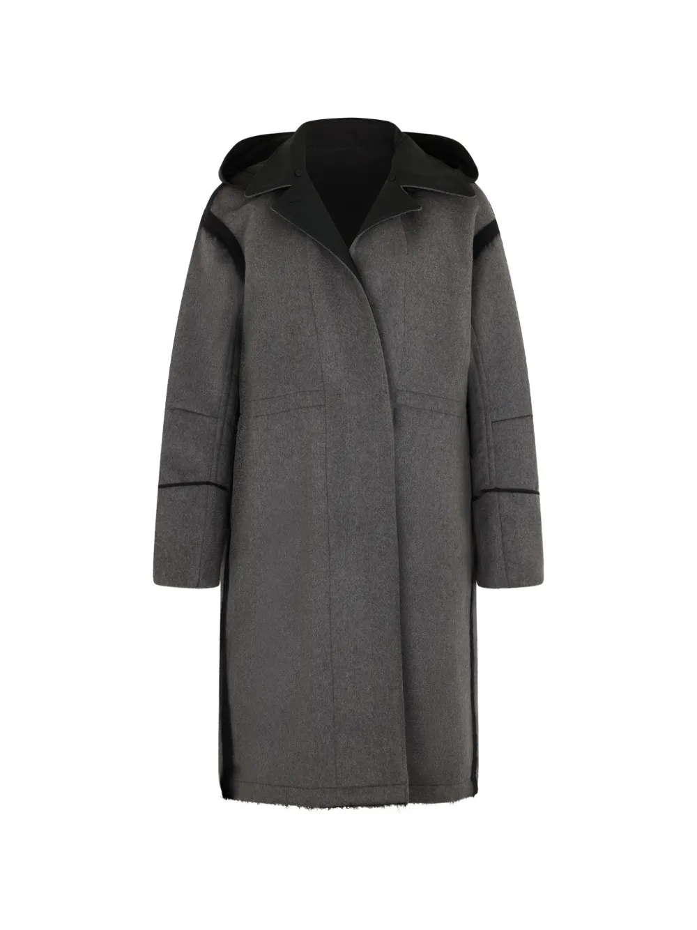 Moorer hooded cashmere coat - Grey