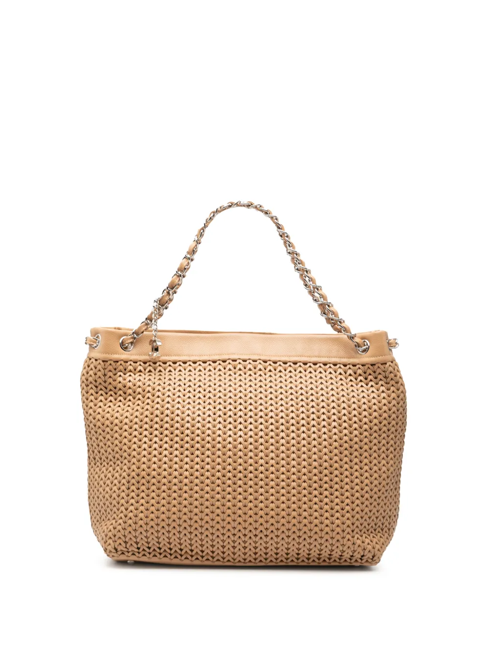 CHANEL Pre-Owned 2005-2006 Woven Caviar CC Charm tote bag - Marrone