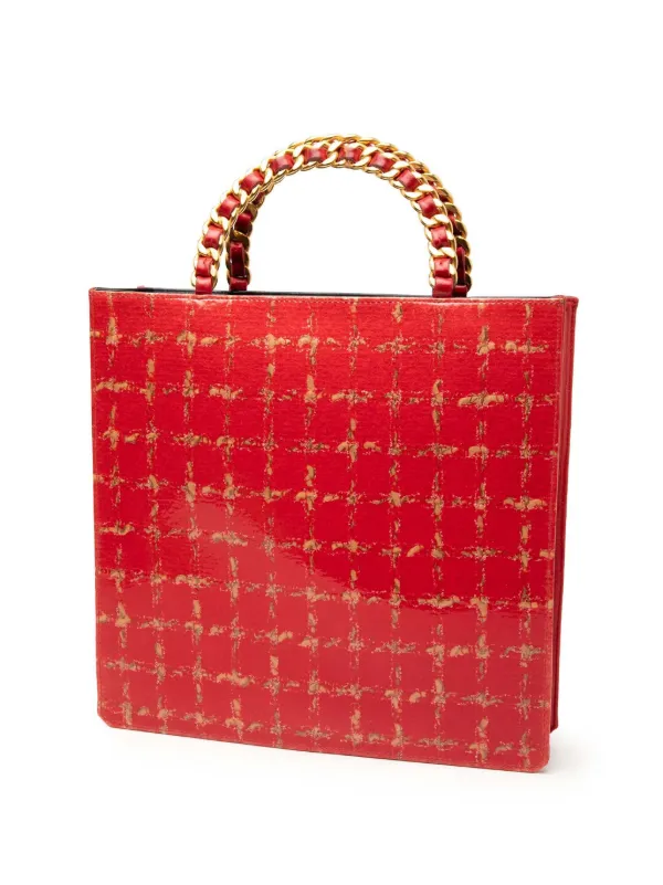 バッグ CHANELシャネル ココマークツイードスパンコール トートバッグ