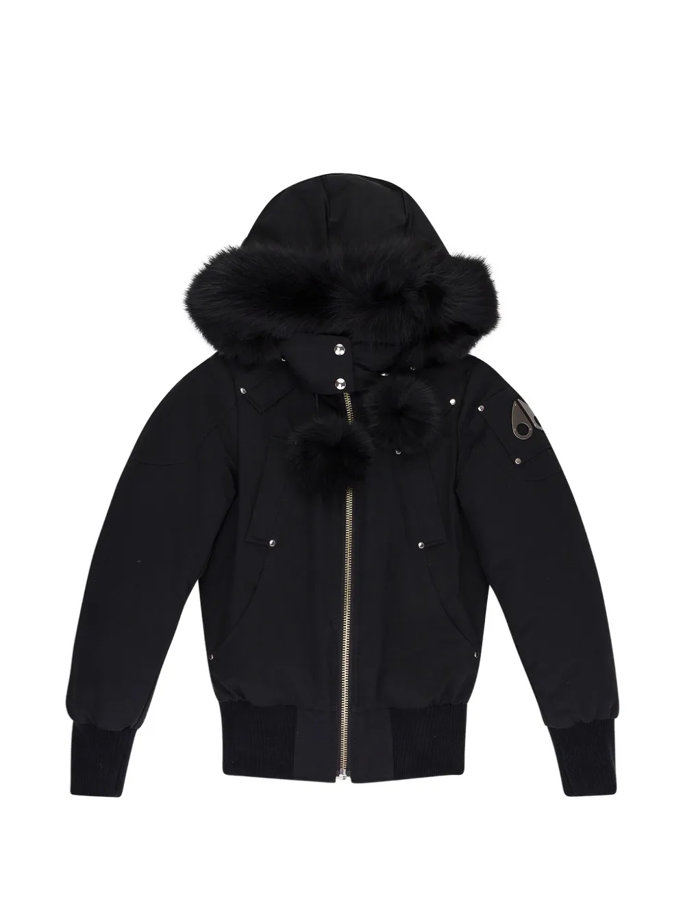 Moose Knuckles Debbie shearling-trim bomber jacket - Schwarz