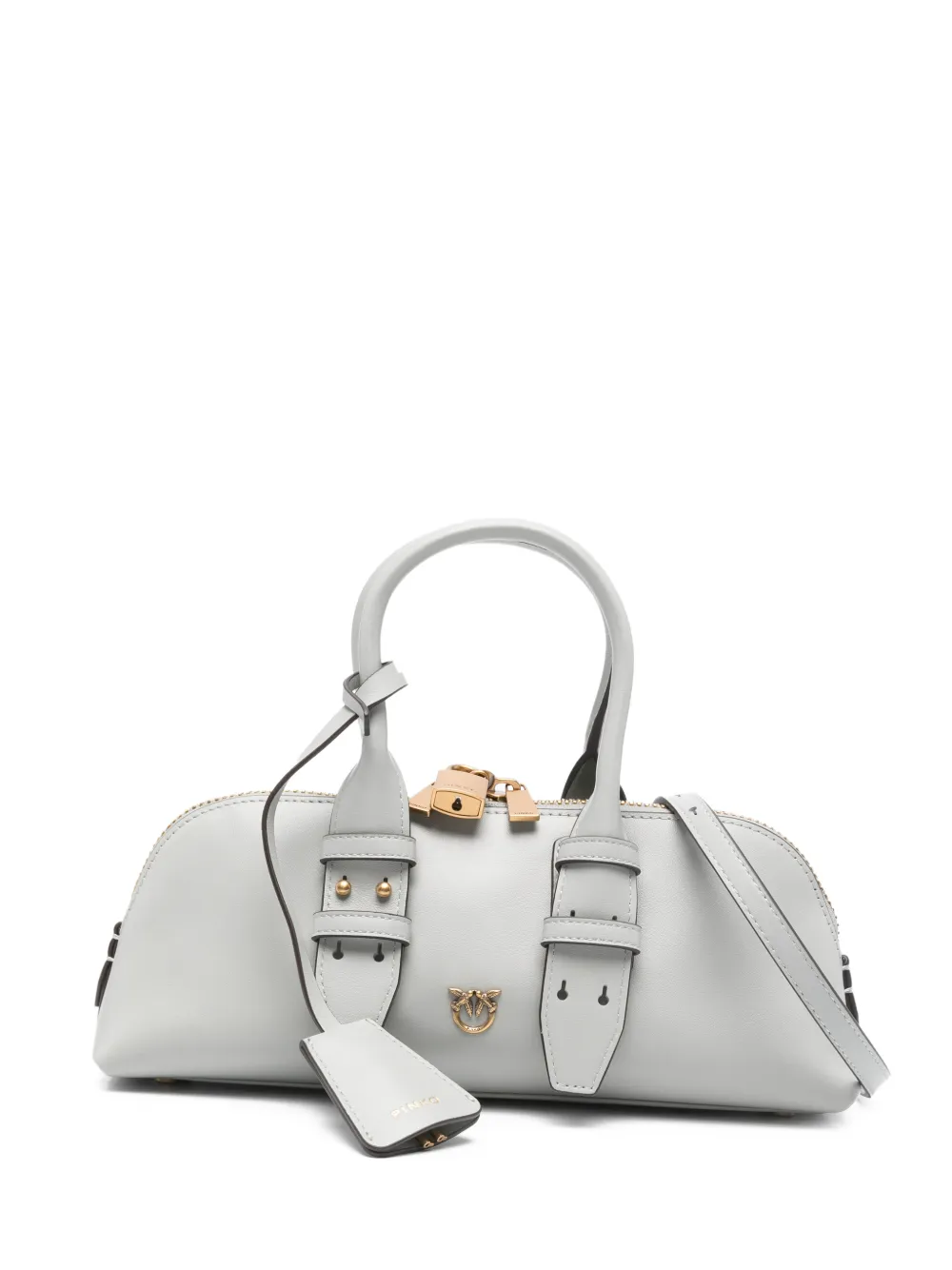 PINKO Bowling zip-up tote bag - Grigio