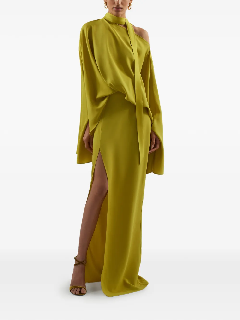 Taller Marmo Brooks asymmetrical maxi dress - Geel