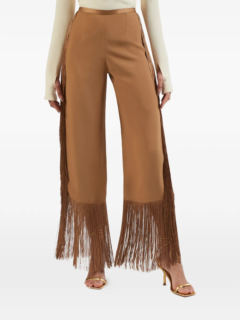 Nevada Fringed-Hem Trousers