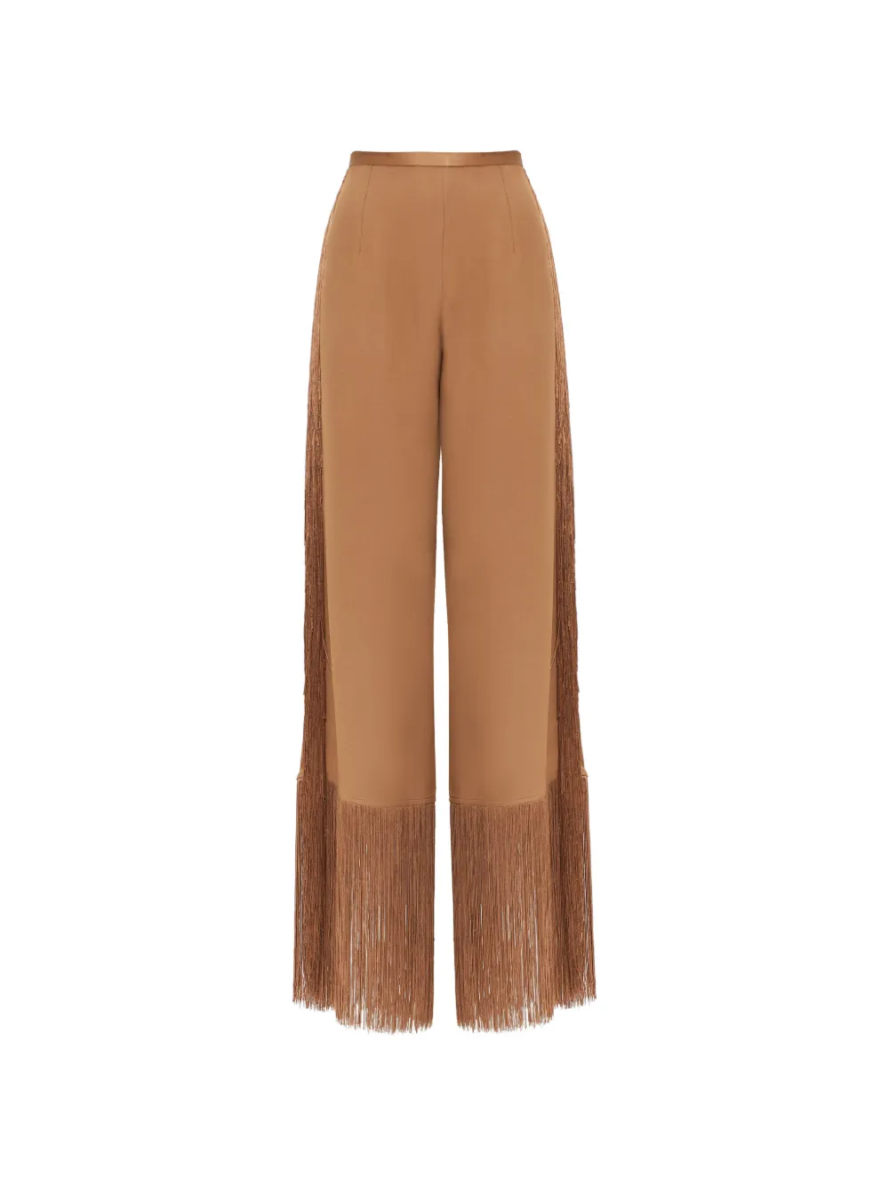 Taller Marmo Nevada fringed-hem trousers - Marrone