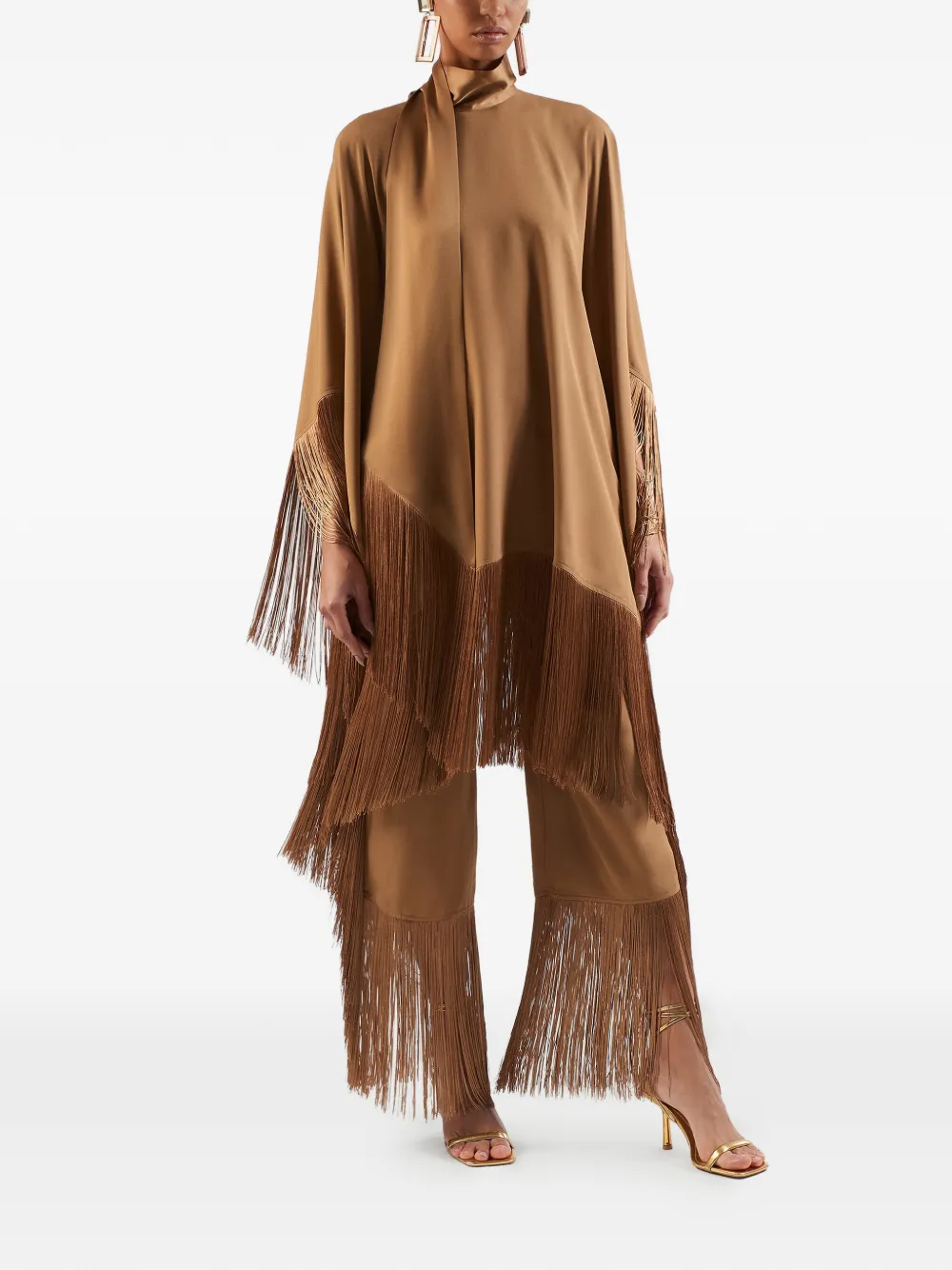 Taller Marmo Nevada fringed-hem trousers - Bruin