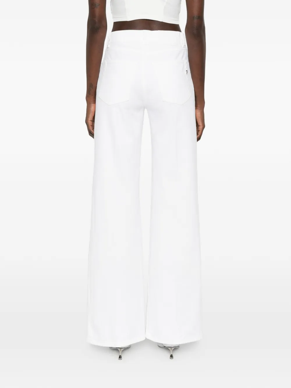 DONDUP Jeans met riemlussen Wit