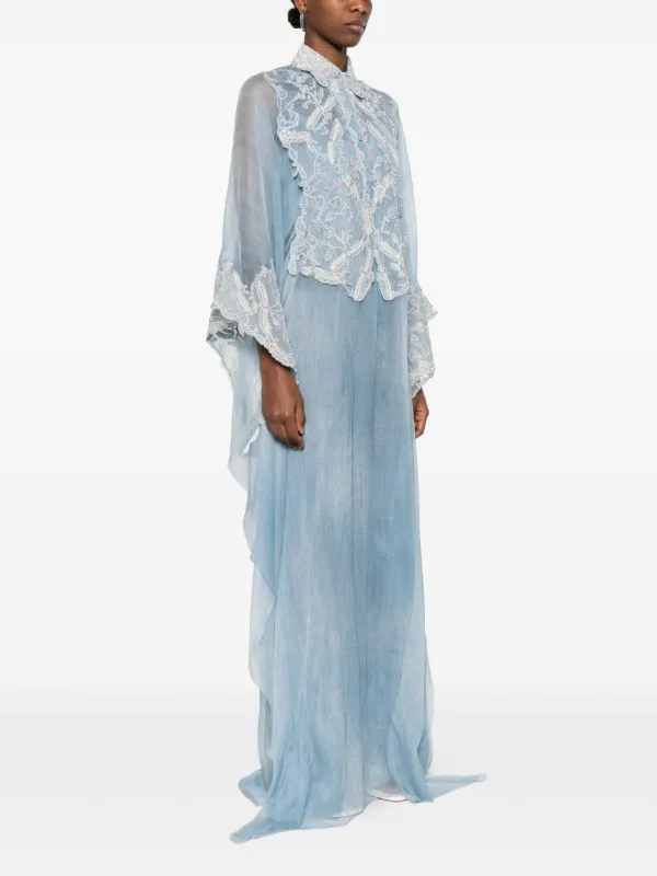 Ermanno Scervino Embroidered Maxi Dress | Blue | FARFETCH