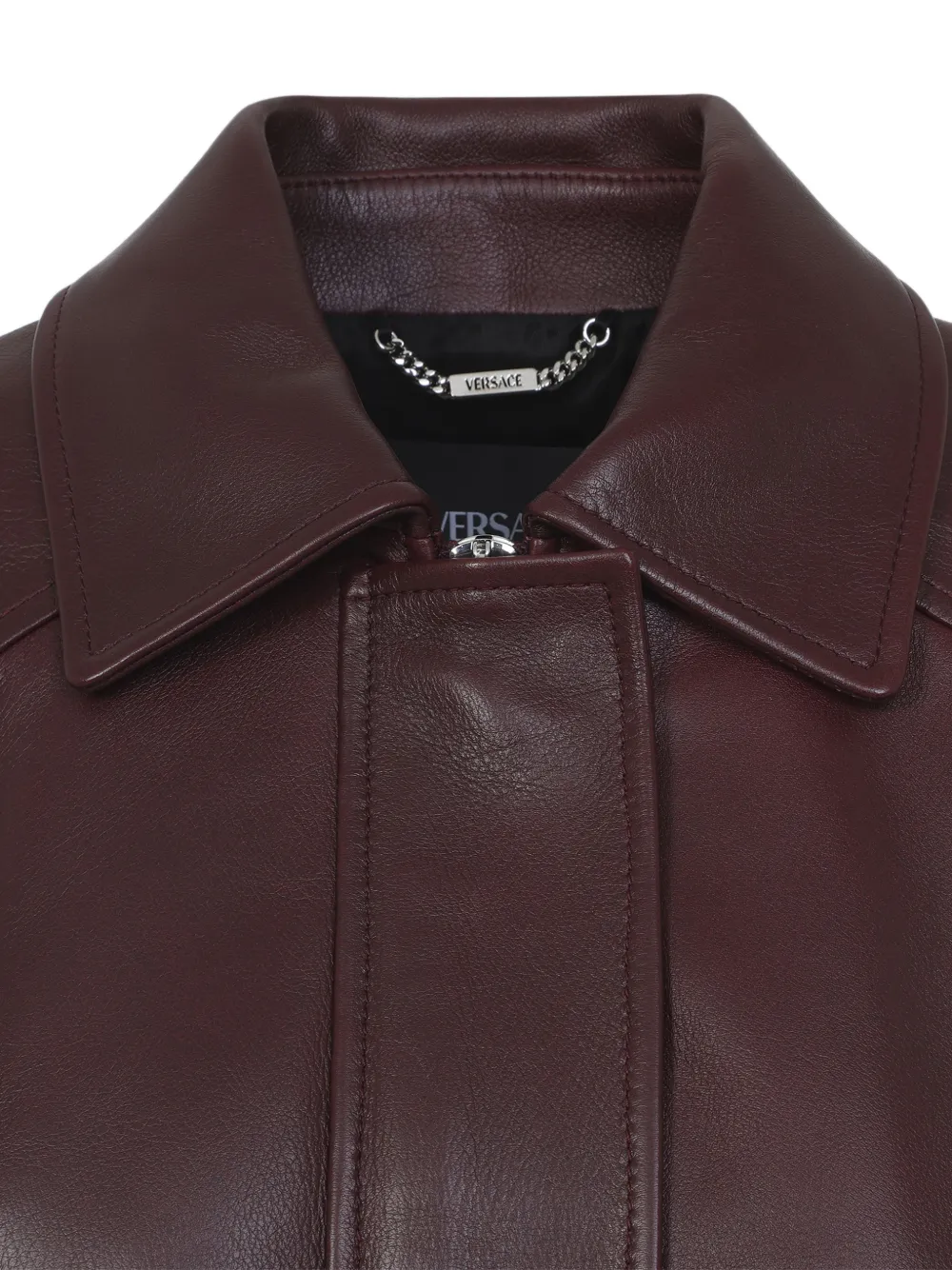 Versace Leren jack Bruin