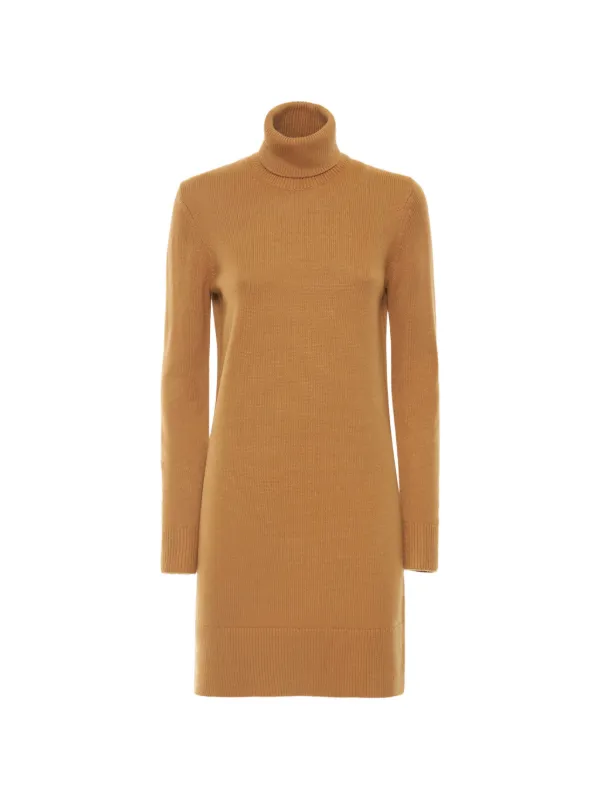 Michael Kors Collection Kaia Cashmere Turtleneck Sweater Dress, Chestnut, Women's, X-Small, Casual & Work Dresses Sweater Dresses