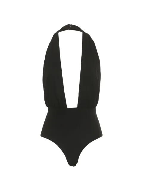 Michael Kors deep V-neck open-back bodysuit