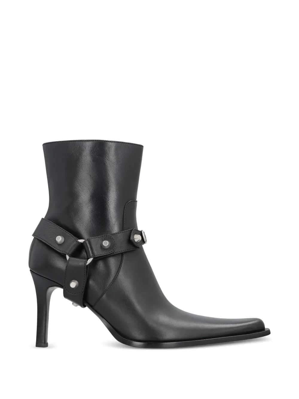 Balenciaga studded-strap pointed-toe boots Zwart