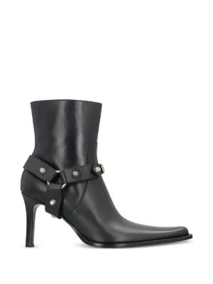 BALENCIAGA 20aw スクエアトゥ ブーツ Balenciaga スクエアトゥ レザーブーツ | ブラック | FARFETCH JP