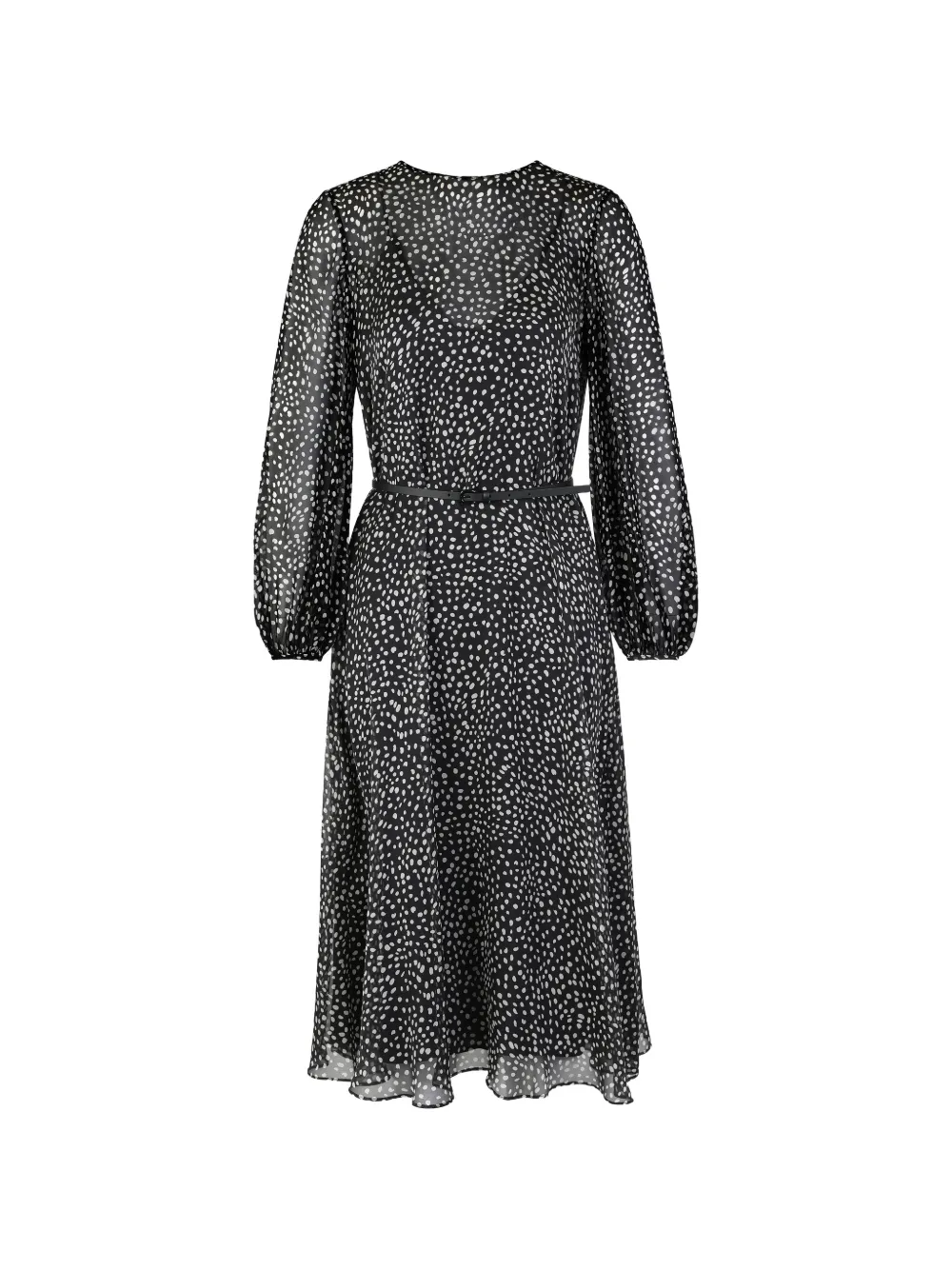 Max Mara polka dot ruffled dress - Nero