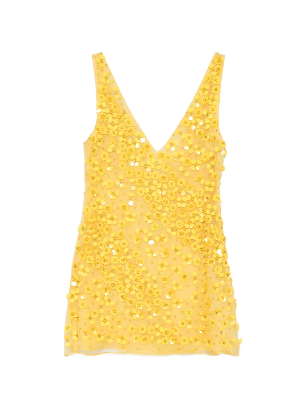 Cult Gaia Abito corto con scollo a V - Giallo