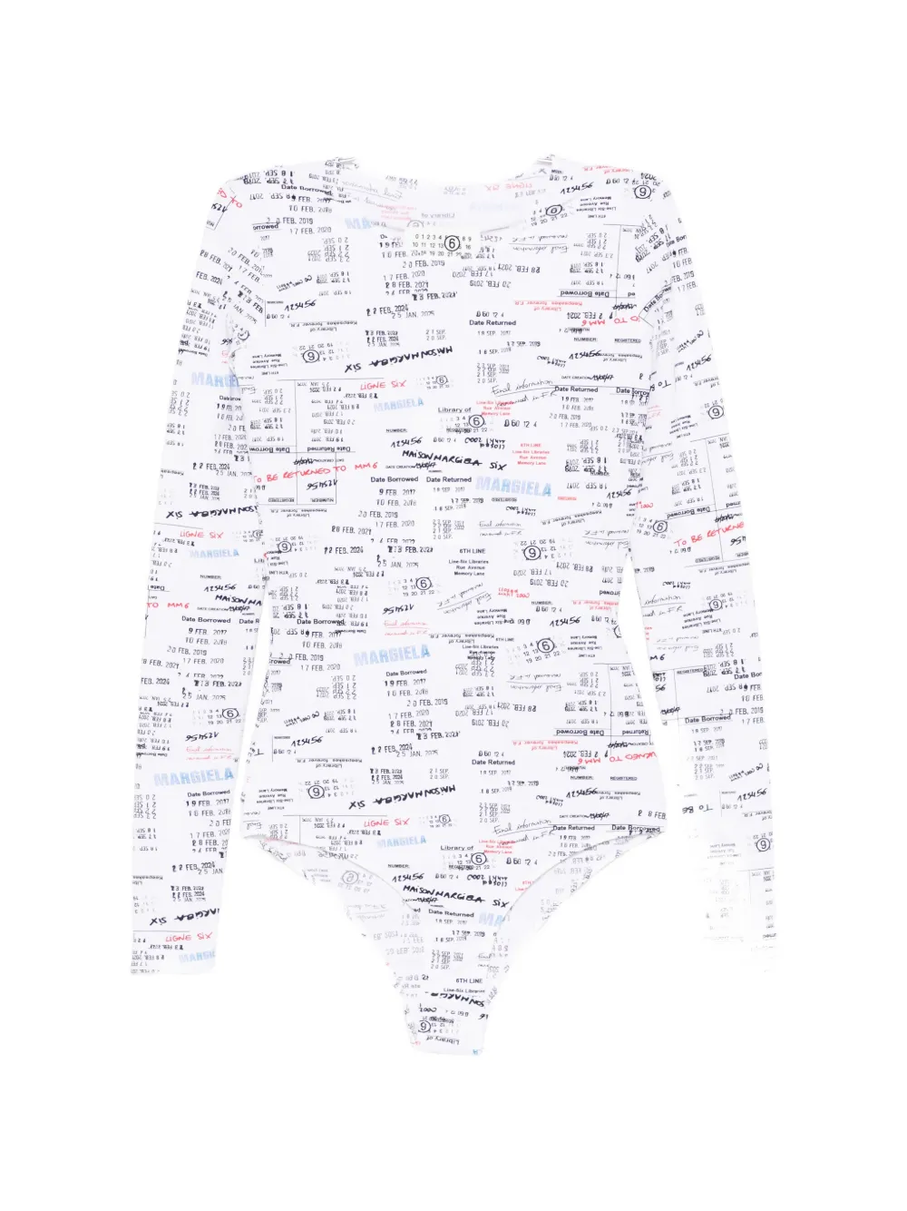 MM6 Maison Margiela printed bodysuit - Bianco