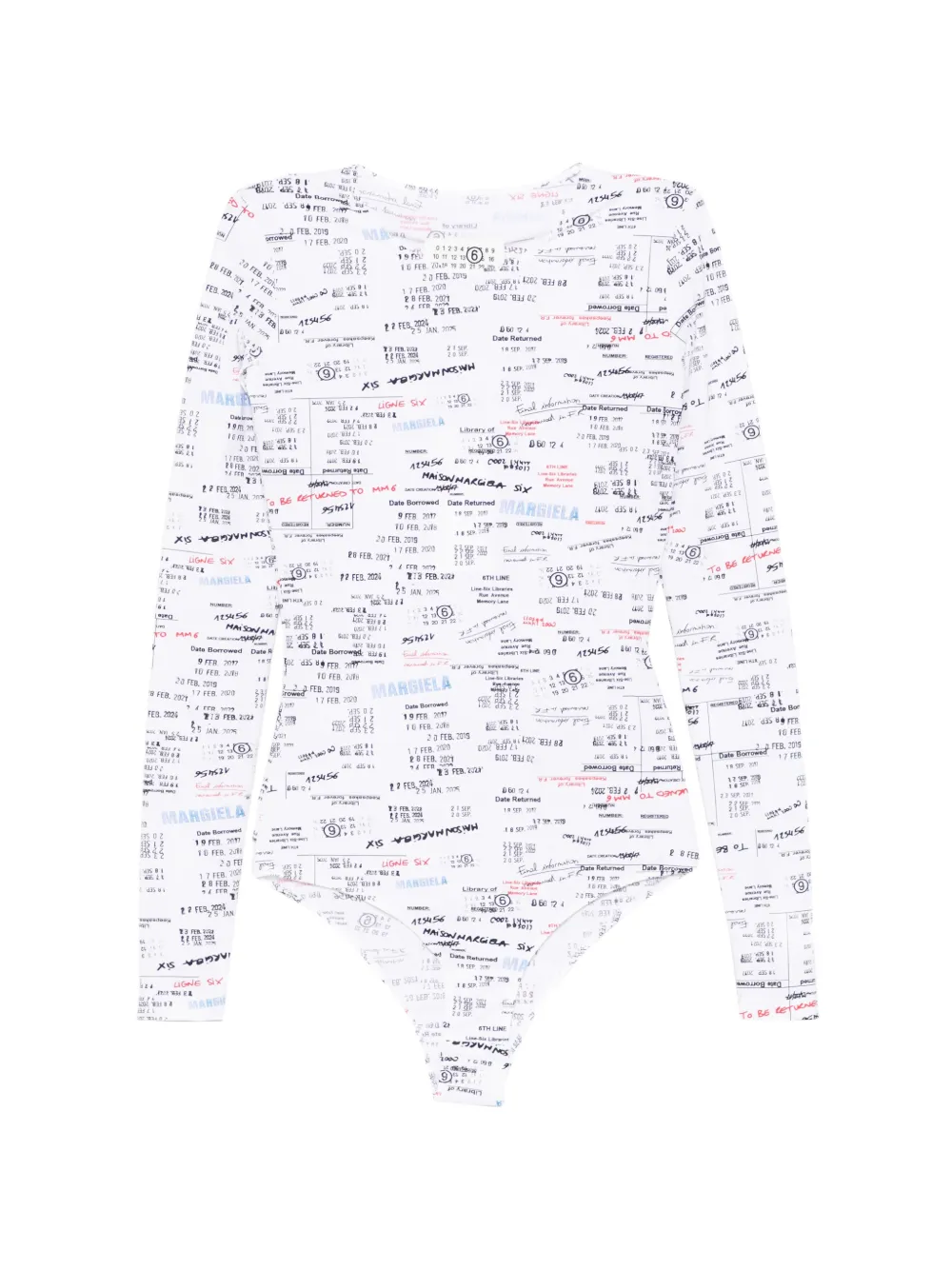 MM6 Maison Margiela printed bodysuit - Weiß