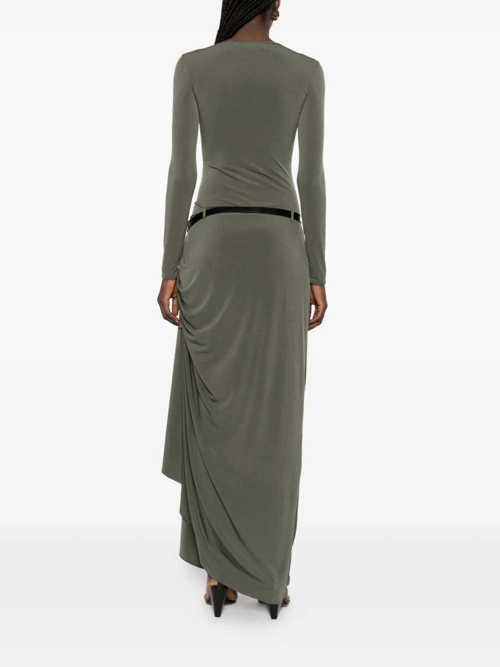 Coperni Gedrapeerde maxi-jurk Groen