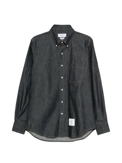 Thom Browne logo-patch shirt