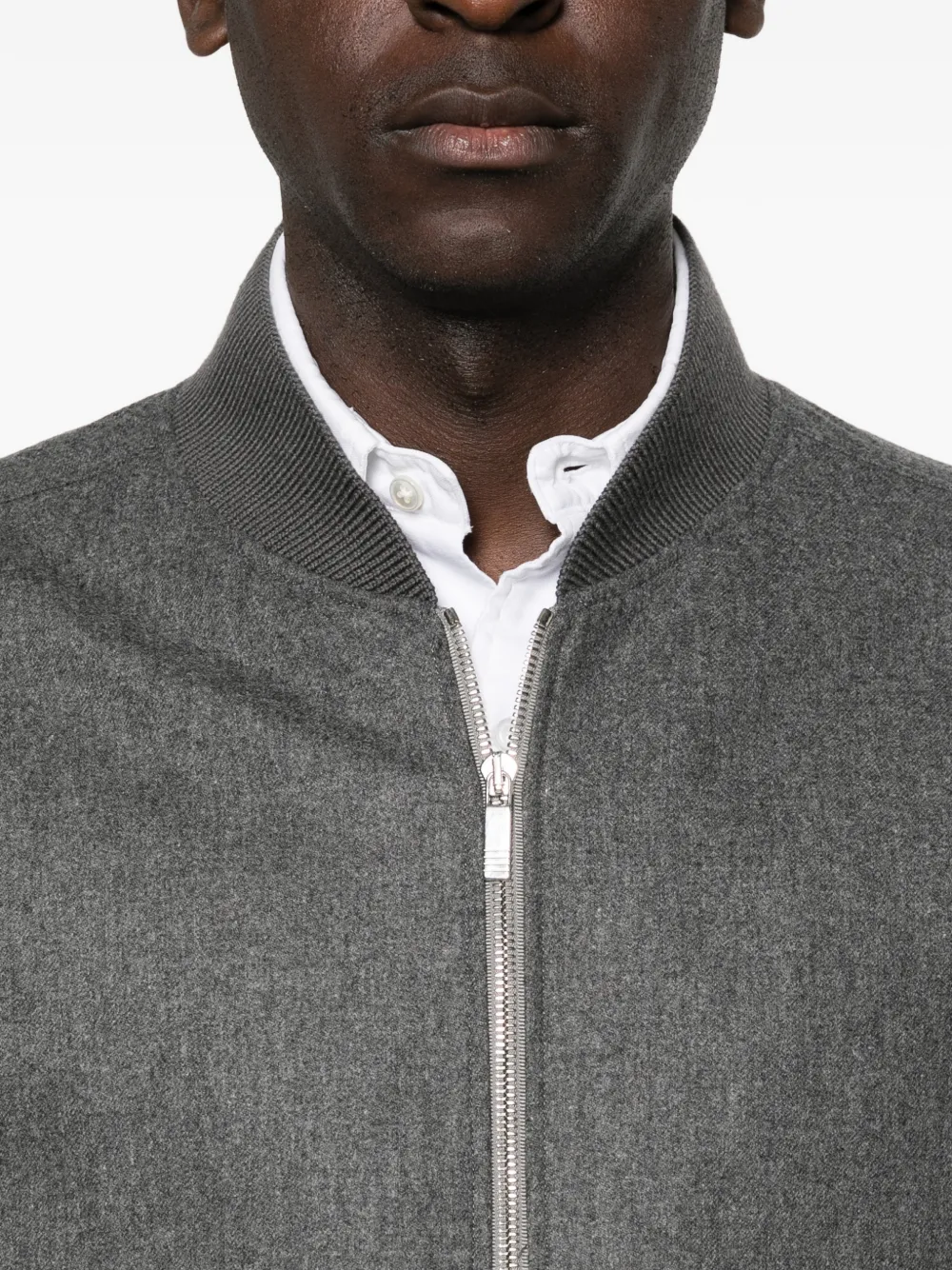 Stripe-Detail Bomber Jacket
