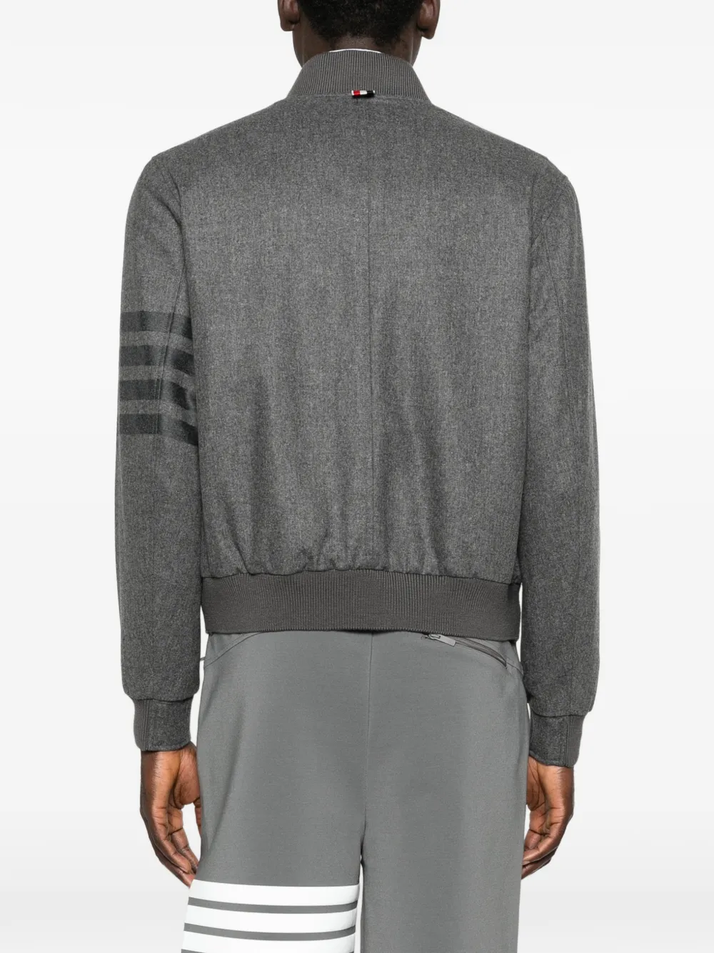 Stripe-Detail Bomber Jacket