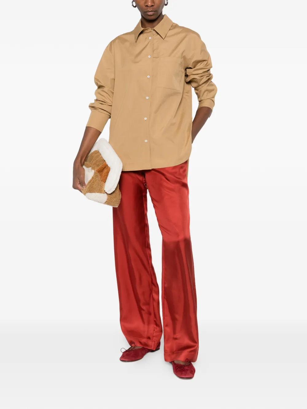  Loulou De Saison Elasticated Trousers - Red 