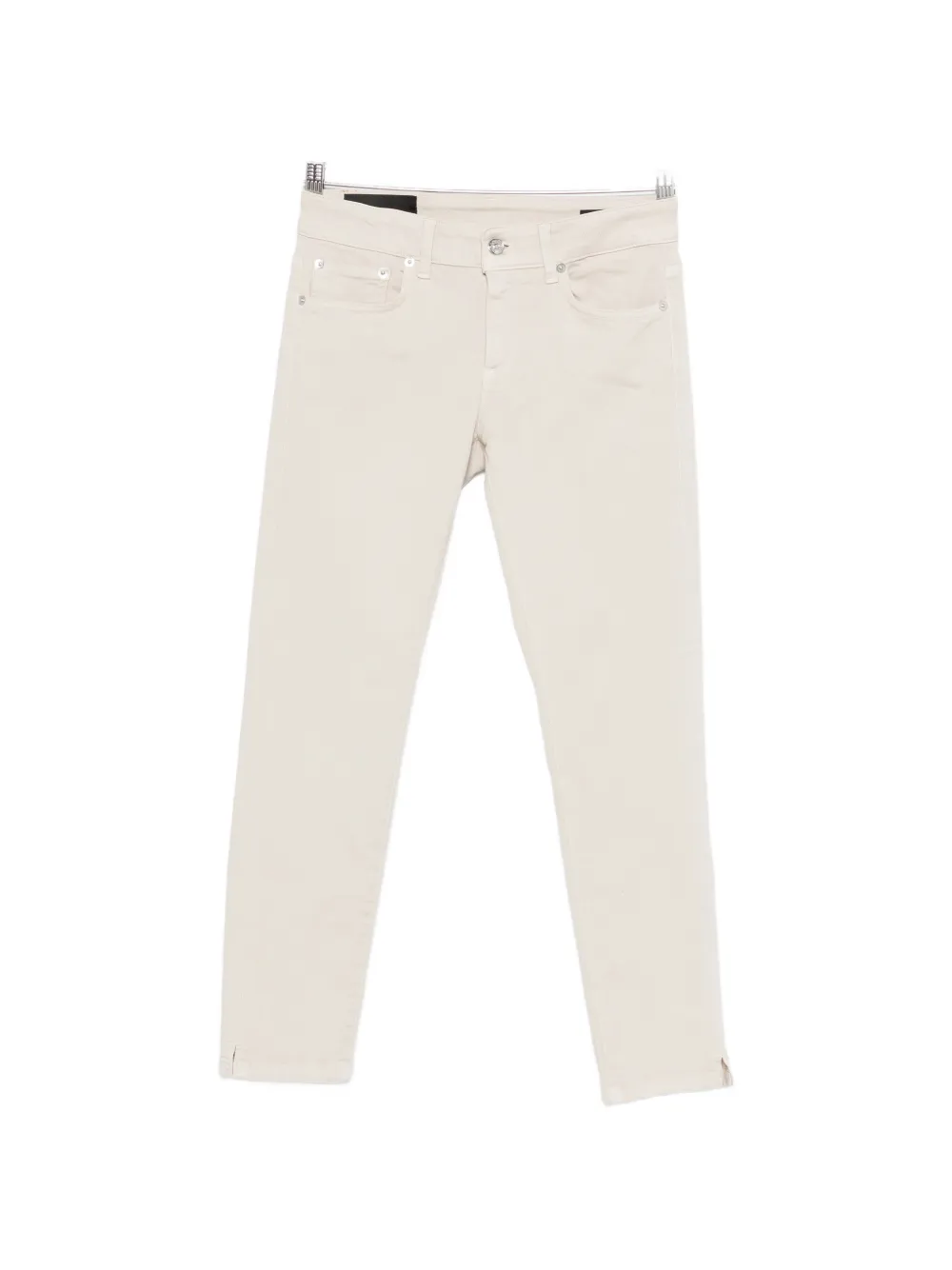 Dondup Five-pocket Belt-loop Jeans In White