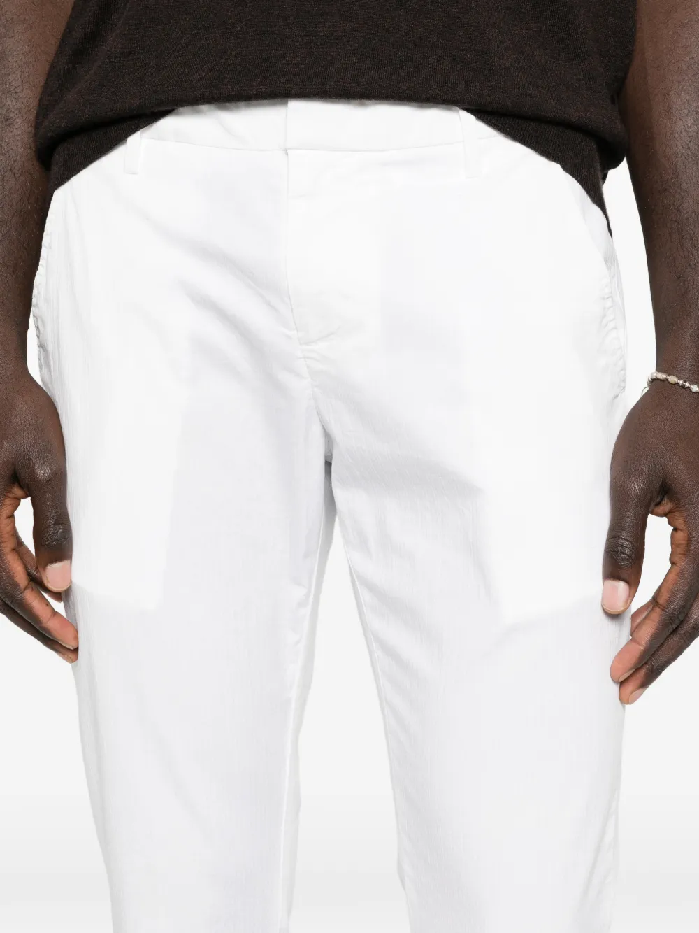 DONDUP Broek met riemlussen Wit