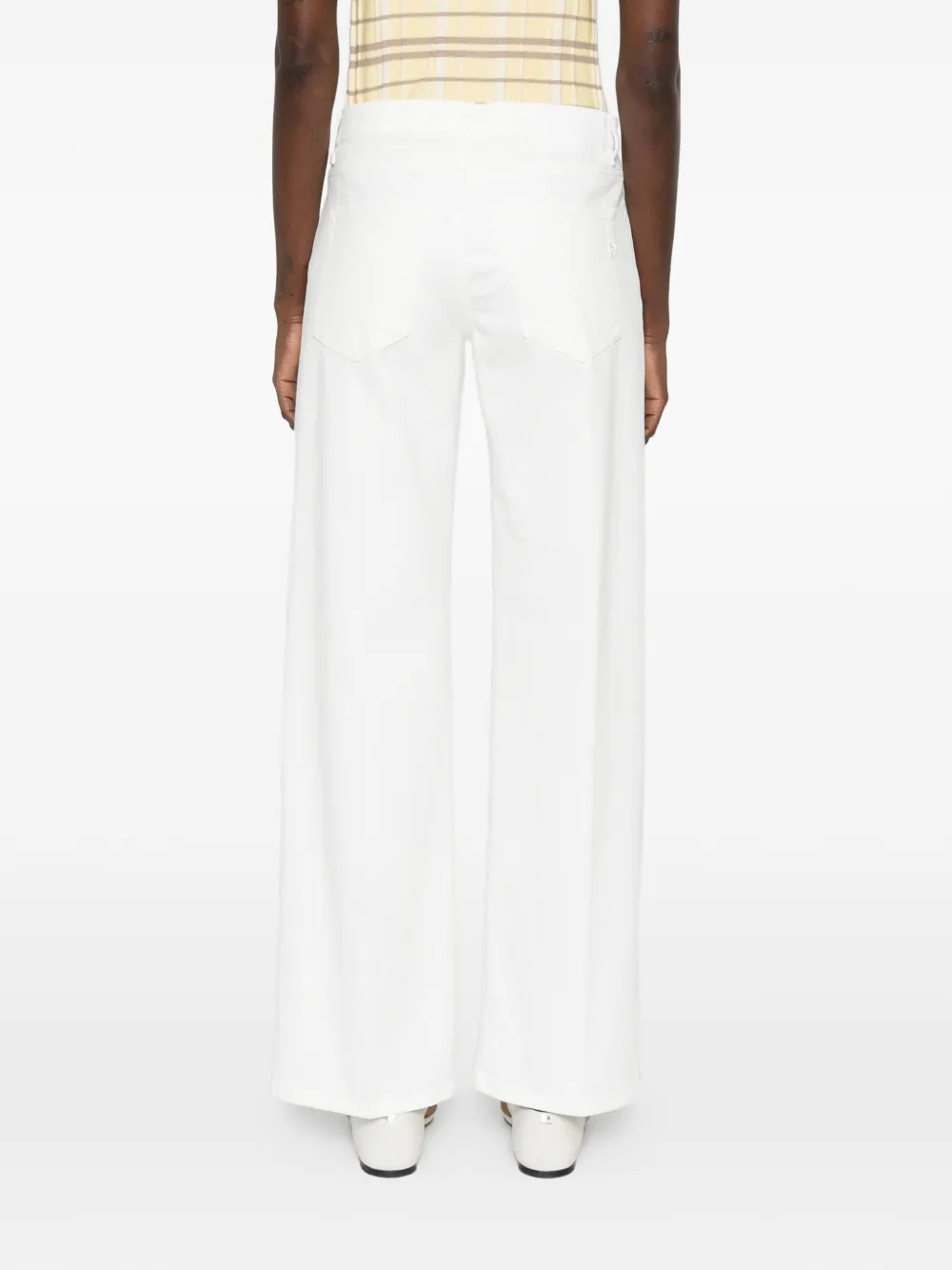 DONDUP Jeans met riemlus knoop Wit