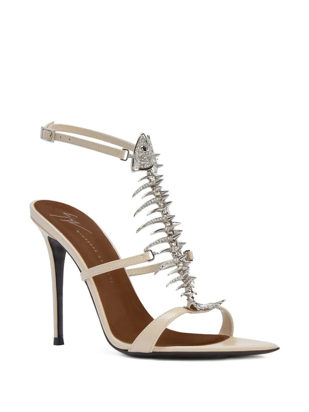 Giuseppe Zanotti Slim 2.0 sandalen met visgraatpatroon Beige